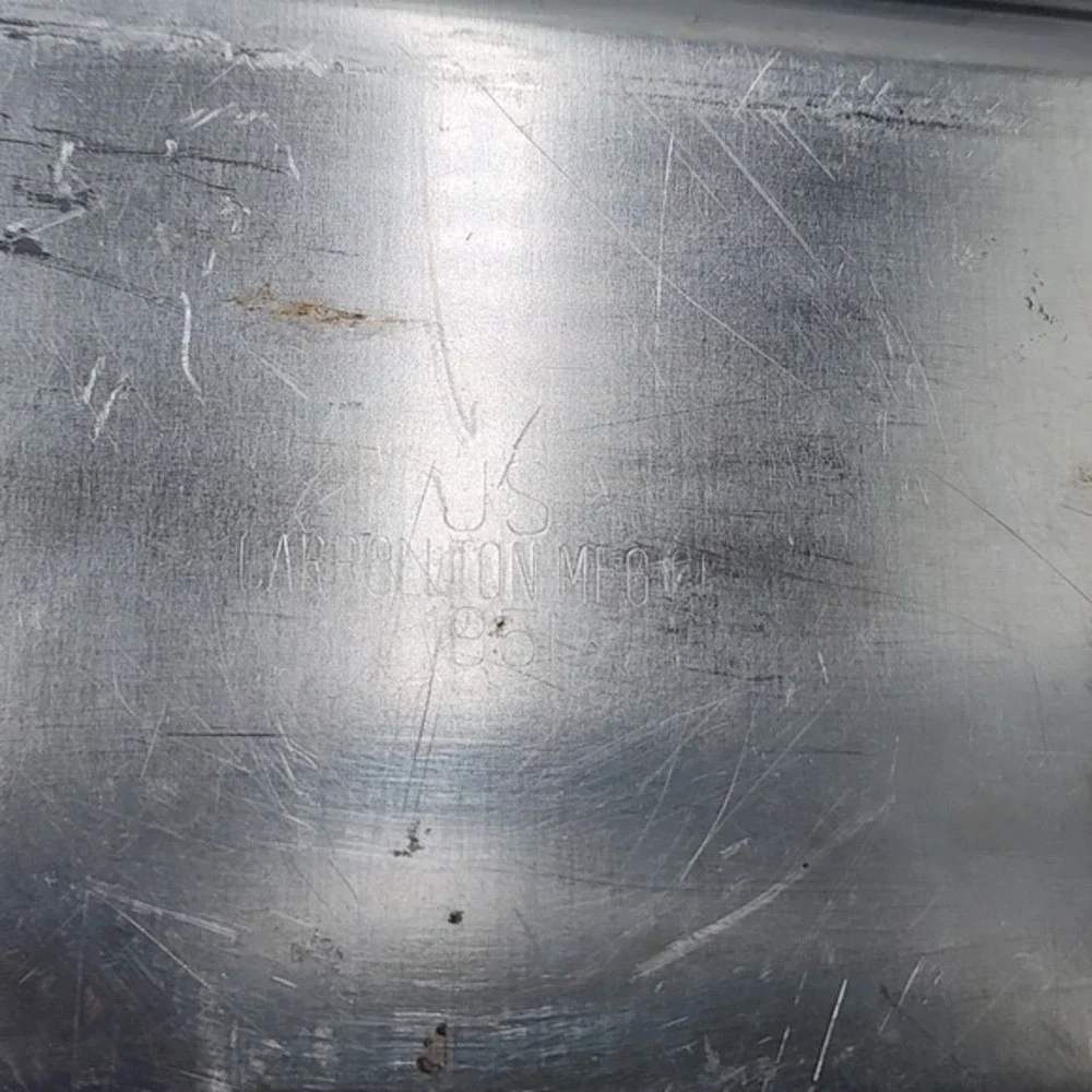 Vintage‎ 1951 US Military Mess Tray Carrollton Mfg Co Stainless Steel Divided